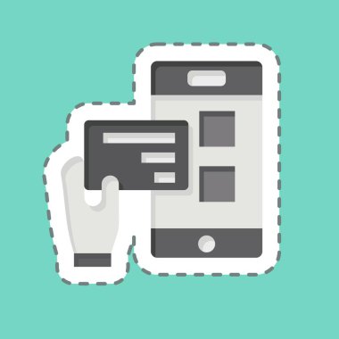 Çıkartma hattı Bedava Karı Servisi 'ni kesti. Otel Hizmeti sembolüyle ilgili. Basit tasarım çizimi