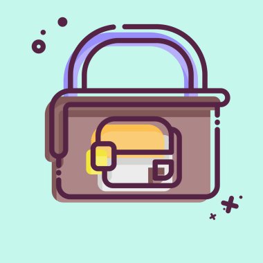 Simge Gövdesi. Otel Hizmeti sembolüyle ilgili. MBE tarzı. Basit tasarım çizimi