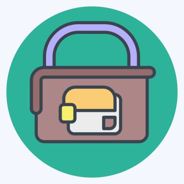 Simge Gövdesi. Otel Hizmeti sembolüyle ilgili. renk arkadaşı stili. Basit tasarım çizimi