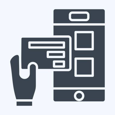 Simgesiz Eş Servisi. Otel Hizmeti sembolüyle ilgili. Kabartma tarzı. Basit tasarım çizimi