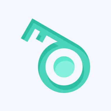 Güvenlik sembolü ile ilgili Simge Anahtar 2. Düz stil. Basit tasarım çizimi