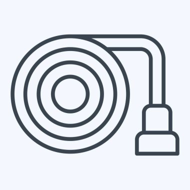 Simge Hortumu. Güvenlik sembolüyle ilgili. Sıra tarzı. Basit tasarım çizimi