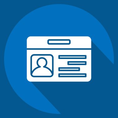 Simge kimlik kartı. Smart City sembolüyle ilgili. Uzun gölge tarzı. Basit tasarım çizimi