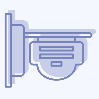 Simge İşareti. Smart City sembolüyle ilgili. İki ton stili. Basit tasarım çizimi