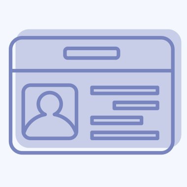 Simge kimlik kartı. Smart City sembolüyle ilgili. İki ton stili. Basit tasarım çizimi