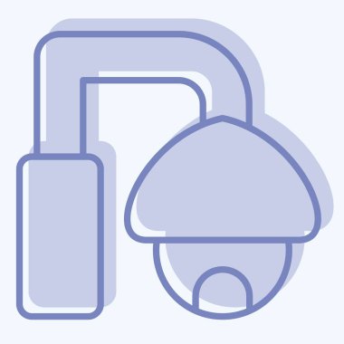 Simge CCTV. Smart City sembolüyle ilgili. İki ton stili. Basit tasarım çizimi