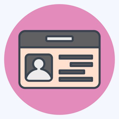 Simge kimlik kartı. Smart City sembolüyle ilgili. renk arkadaşı stili. Basit tasarım çizimi