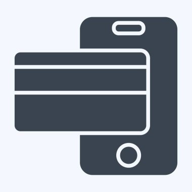 Simgesiz Ödeme. Smart City sembolüyle ilgili. Kabartma tarzı. Basit tasarım çizimi