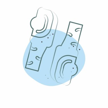 Icon Geoduck Pasifik. Deniz ürünleri sembolüyle ilgili. Renkli Leke Biçimi. Basit tasarım çizimi