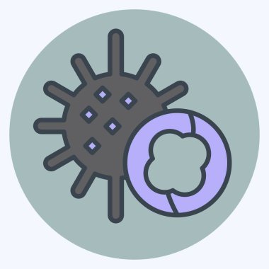 İkon Denizkestaneleri. Deniz ürünleri sembolüyle ilgili. renk arkadaşı stili. Basit tasarım çizimi