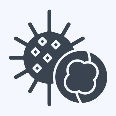 İkon Denizkestaneleri. Deniz ürünleri sembolüyle ilgili. Kabartma tarzı. Basit tasarım çizimi