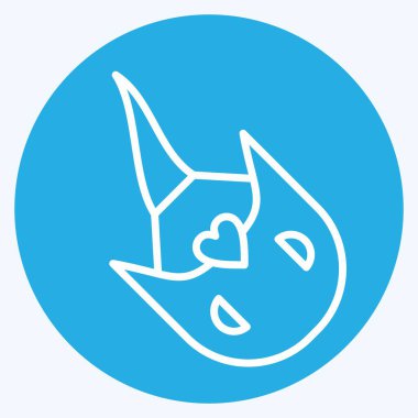 İkon At Nalı Yengeci. Deniz ürünleri sembolüyle ilgili. Mavi gözlü. Basit tasarım çizimi