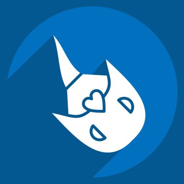 İkon At Nalı Yengeci. Deniz ürünleri sembolüyle ilgili. Uzun gölge tarzı. Basit tasarım çizimi