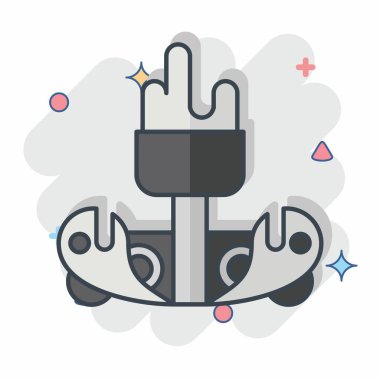 Simge Çeşmesi. Şehir sembolüyle ilgili. Çizgi roman. Basit tasarım çizimi