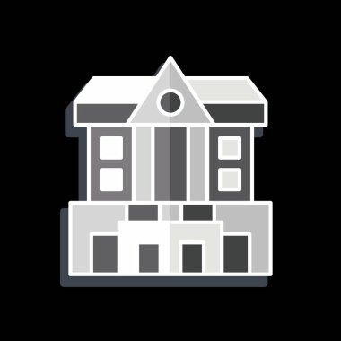 Icon Bankası. Şehir sembolüyle ilgili. Parlak bir stil. Basit tasarım çizimi