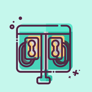 Simge Telefon Booth. Şehir sembolüyle ilgili. MBE tarzı. Basit tasarım çizimi