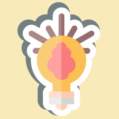 Çıkartma Yaratıcı Fikir. Finans ve Vergi sembolüyle ilgili. Basit tasarım çizimi