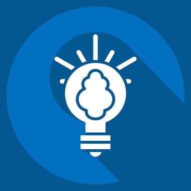 Simgesel Yaratıcı Fikir. Finans ve Vergi sembolüyle ilgili. Uzun gölge tarzı. Basit tasarım çizimi