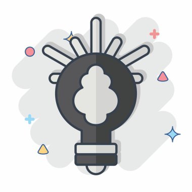 Simgesel Yaratıcı Fikir. Finans ve Vergi sembolüyle ilgili. Çizgi roman. Basit tasarım çizimi