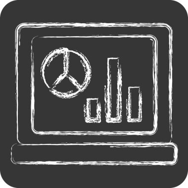 Simge İşletmeleri Web Sitesi. Finans ve Vergi sembolüyle ilgili. Tebeşir stili. Basit tasarım çizimi