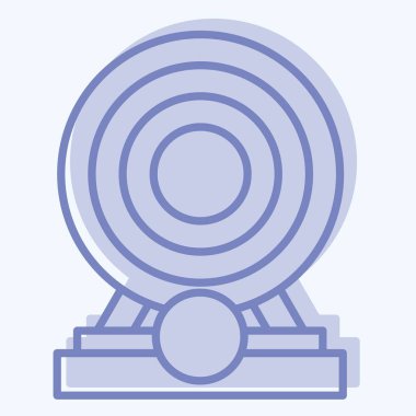 Simge Finansal Hedefi. Finans ve Vergi sembolüyle ilgili. İki ton stili. Basit tasarım çizimi