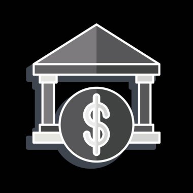 Simge Kredi Yönetimi. Finans ve Vergi sembolüyle ilgili. Parlak bir stil. Basit tasarım çizimi