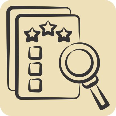 Simge Finans Değerlendirmesi. Finans ve Vergi sembolüyle ilgili. El çizimi tarzı. Basit tasarım çizimi