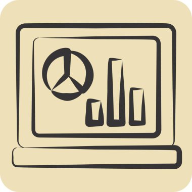 Simge İşletmeleri Web Sitesi. Finans ve Vergi sembolüyle ilgili. El çizimi tarzı. Basit tasarım çizimi