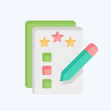 Öge Listesi. Finans ve Vergi sembolüyle ilgili. Düz stil. Basit tasarım çizimi