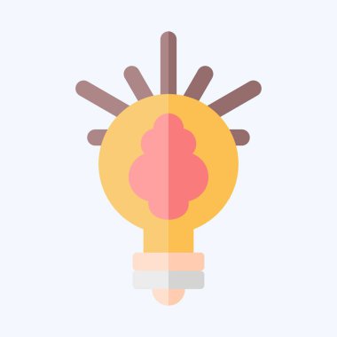 Simgesel Yaratıcı Fikir. Finans ve Vergi sembolüyle ilgili. Düz stil. Basit tasarım çizimi