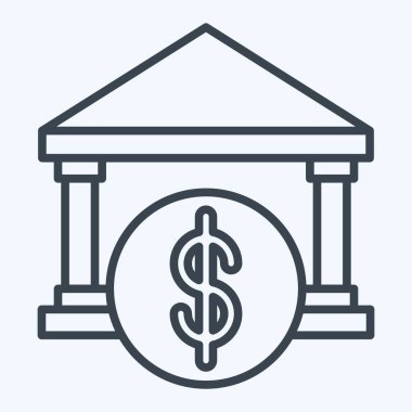 Simge Kredi Yönetimi. Finans ve Vergi sembolüyle ilgili. Sıra tarzı. Basit tasarım çizimi