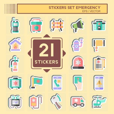 Çıkartma Aciliyeti. Uyarı sembolüyle ilgili. Basit tasarım çizimi