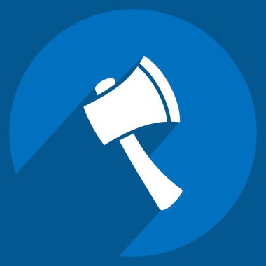 Simge Baltası. Acil durum sembolüyle ilgili. Uzun gölge tarzı. Basit tasarım çizimi