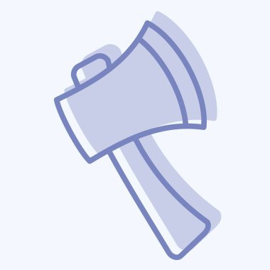 Simge Baltası. Acil durum sembolüyle ilgili. İki ton stili. Basit tasarım çizimi