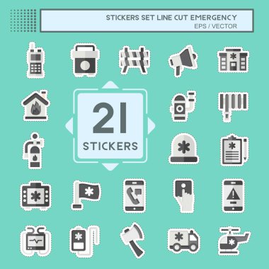 Çıkartma hattı kesildi. Acil durum. Uyarı sembolüyle ilgili. Basit tasarım çizimi