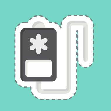 Çıkartma hattı Kan Transfüzyonunu kesti. Acil durum sembolüyle ilgili. Basit tasarım çizimi