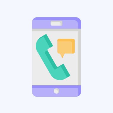 Simgesel Acil Durum Çağrısı. Acil durum sembolüyle ilgili. Düz stil. Basit tasarım çizimi