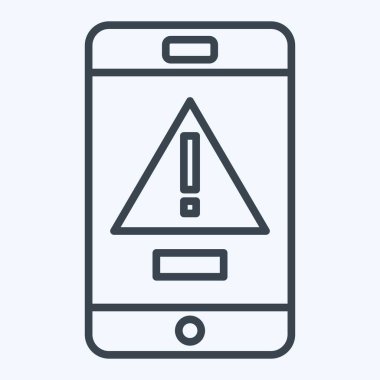 Simgesel Acil Durum Alarmı. Acil durum sembolüyle ilgili. Sıra tarzı. Basit tasarım çizimi