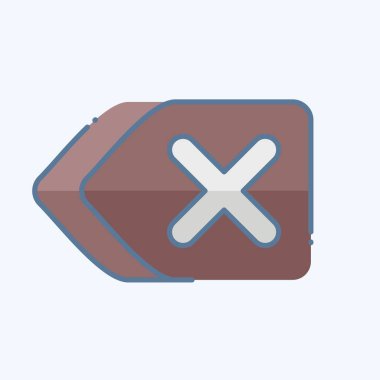 Simge Kaldır. Silme sembolü ile ilgili. Karalama stili. Basit tasarım çizimi