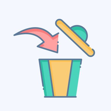 Simge İmha. Silme sembolü ile ilgili. Karalama stili. Basit tasarım çizimi