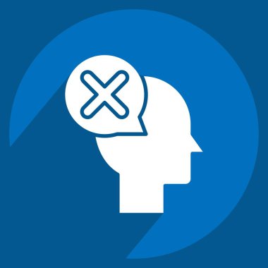 Simge Reddediyor. Silme sembolü ile ilgili. Uzun gölge tarzı. Basit tasarım çizimi