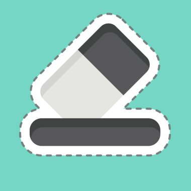 Çıkartma çizgisi Silinsin. Silme sembolü ile ilgili. Basit tasarım çizimi