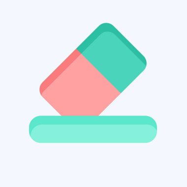 Simge Silme. Silme sembolü ile ilgili. Düz stil. Basit tasarım çizimi