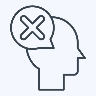 Simge Reddediyor. Silme sembolü ile ilgili. Sıra tarzı. Basit tasarım çizimi