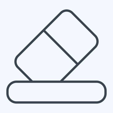 Simge Silme. Silme sembolü ile ilgili. Sıra tarzı. Basit tasarım çizimi