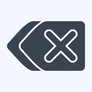 Simge Kaldır. Silme sembolü ile ilgili. Kabartma tarzı. Basit tasarım çizimi