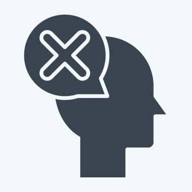 Simge Reddediyor. Silme sembolü ile ilgili. Kabartma tarzı. Basit tasarım çizimi