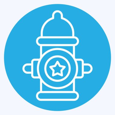 Icon America Su Sayfası. Amerika sembolüyle ilgili. Mavi gözlü. Basit tasarım çizimi