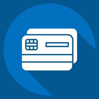 Simge kartları. Amerika sembolüyle ilgili. Uzun gölge tarzı. Basit tasarım çizimi