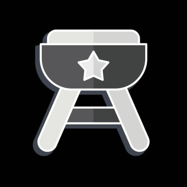 Icon Amerika yemekleri. Amerika sembolüyle ilgili. Parlak bir stil. Basit tasarım çizimi